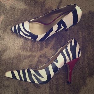Zebra print heels